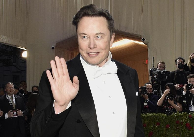Elon Musk attends The Metropolitan Museum of Art's Costume Institute benefit gala celebrating the opening of the "In America: An Anthology of Fashion" exhibition on Monday, May 2, 2022, in New York.