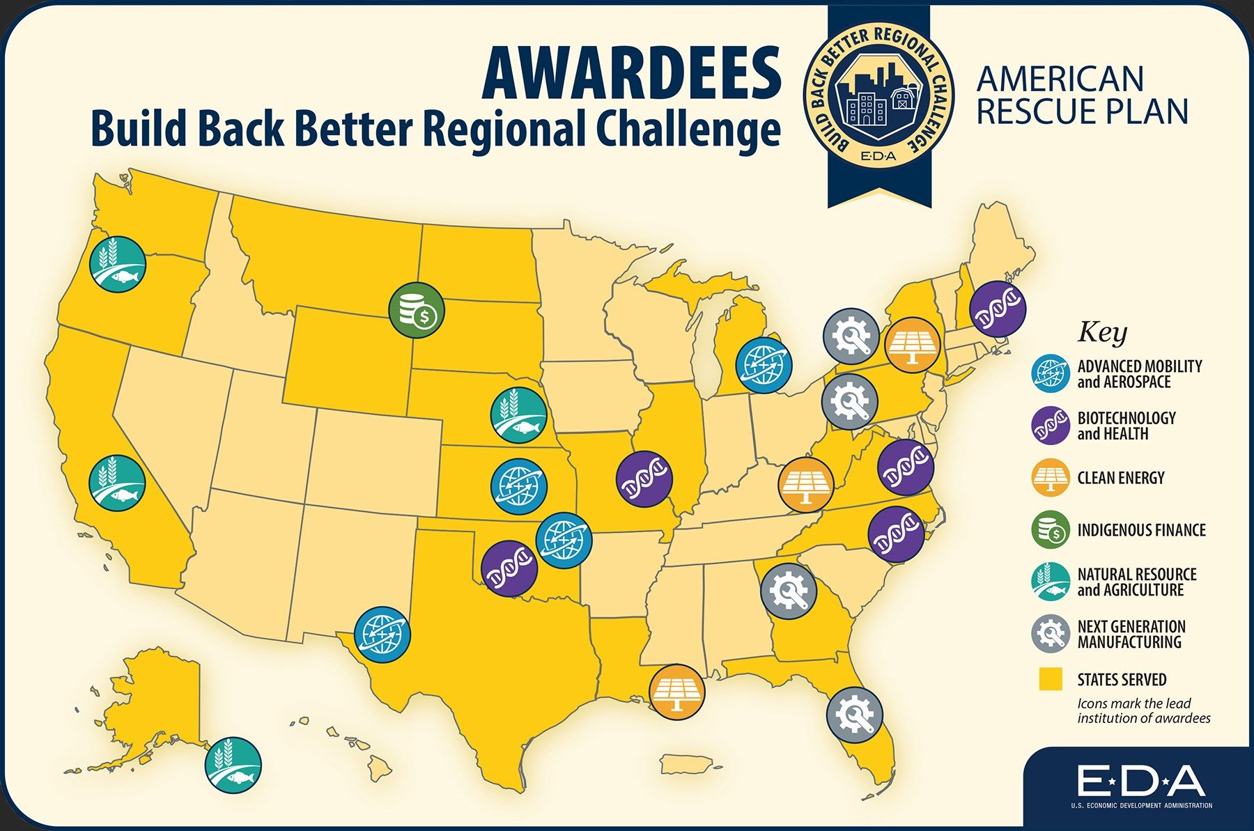 Build Back Better Awardees Map