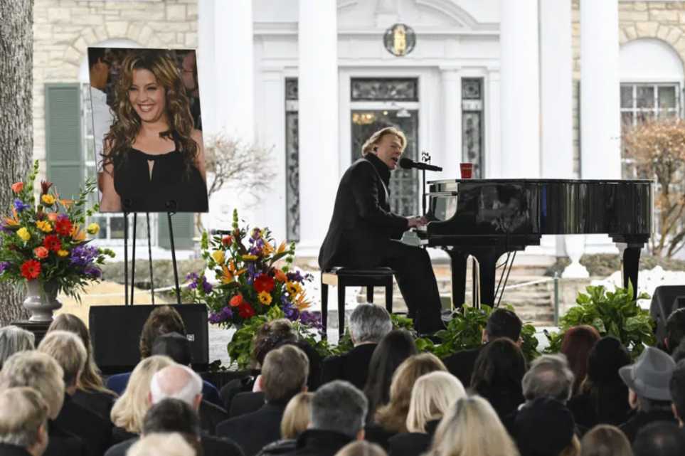 Axl Rose performs during a memorial service for Lisa Marie Presley Sunday, Jan. 22, 2023, in Memphis, Tenn.