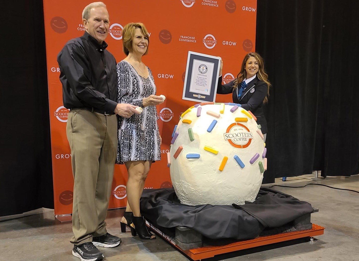 Scooters Coffee sets new Guinness World Record for largest cake