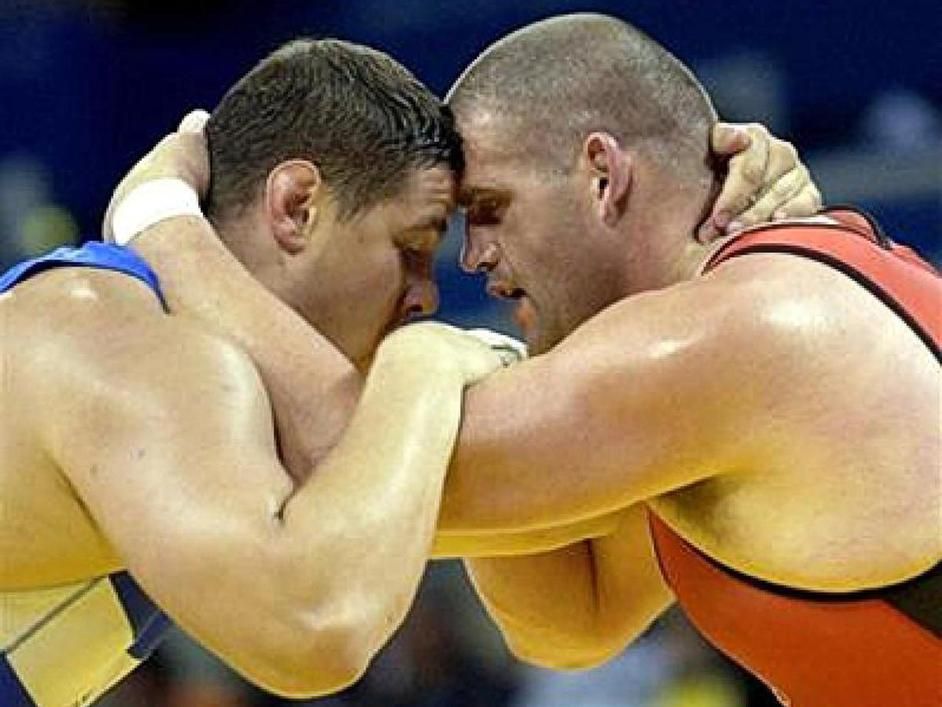 Rulon Gardner (right)
