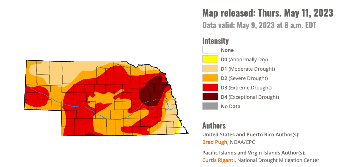 Drought eases in central Nebraska, worsens in southeast NORTHEAST