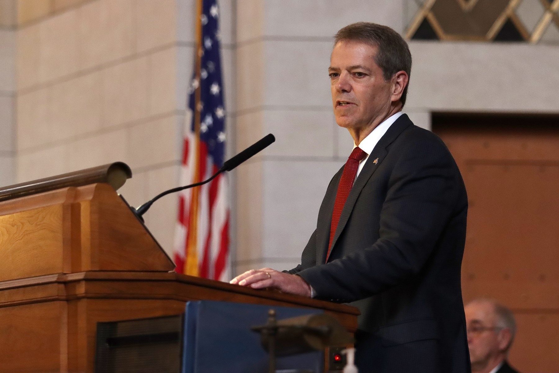 Nebraska Gov. Jim Pillen delivers his State of the State address Jan. 25, 2023.