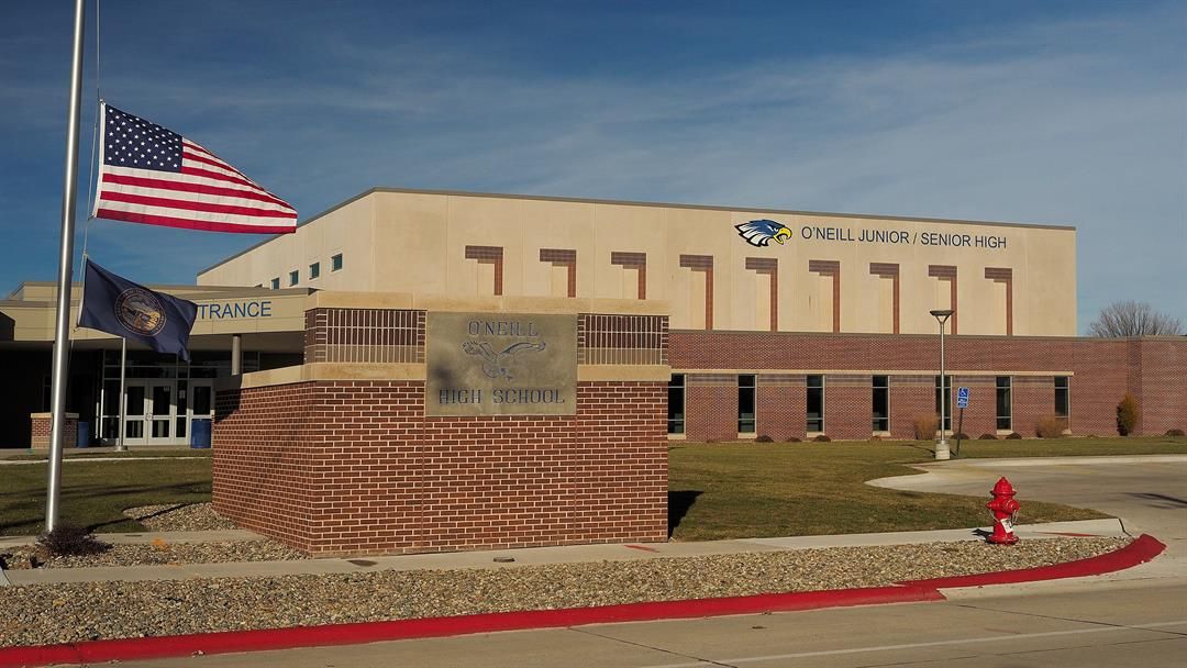 The O’Neill Junior-Senior High School, which was partly funded by tax revenue from the Grande Prairie Wind Farm project.