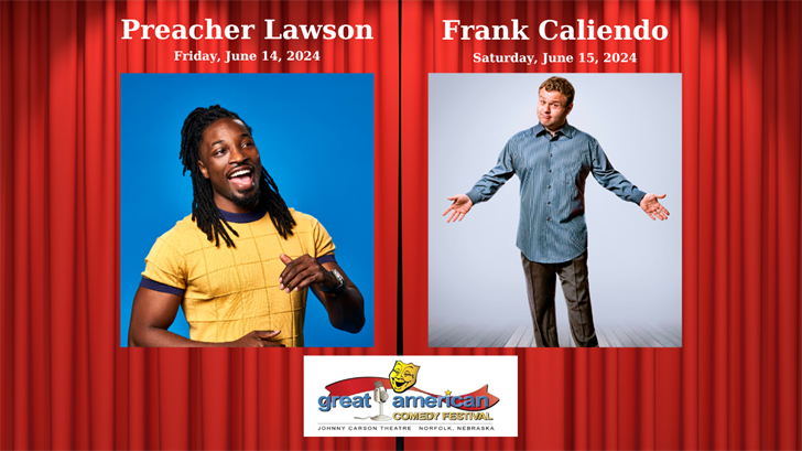 Preacher Lawson and Frank Caliendo, headliners for 2024's Great American Comedy Festival