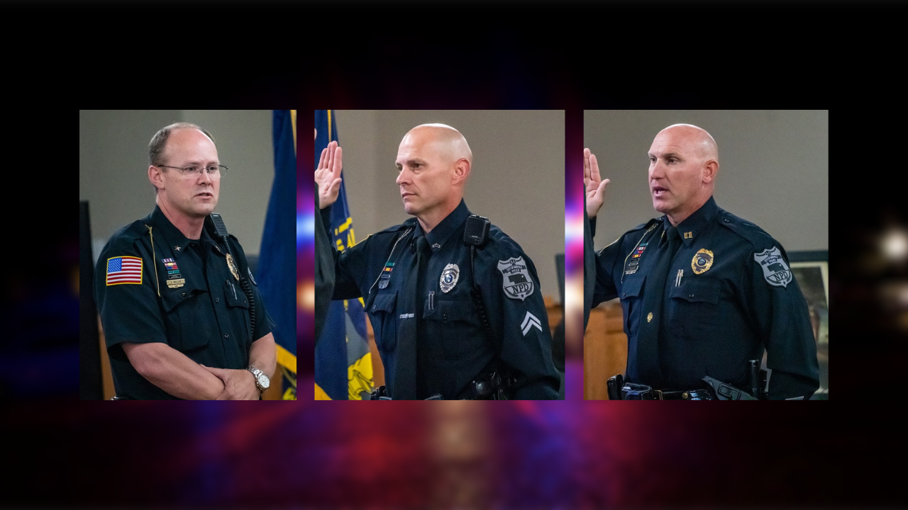 Chief Don Miller, Lieutenant Josh Bauermeister, andCaptain Chad Reiman