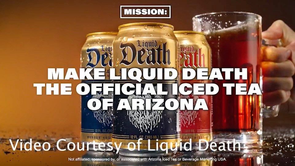 Arizona, Nebraska, chooses Liquid Death as their official iced tea
