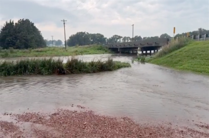 Heavy rain overnight causes flooding in northeast Nebraska